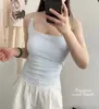 Camisola de algodón modal de una pieza con copas de sujetador incorporadas para mujer, nuevo modelo de verano, espalda en forma de U, adelgazante y favorecedora, adecuada tanto para usar como prenda exterior como interior