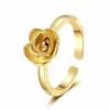 Anel de rosa criativo novo feminino moda europeia e americana nicho temperamento flor anel aberto fornecimento transfronteiriço