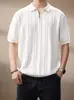 Camiseta Polo Casual Versátil de Punto de Manga Corta Transpirable Fresca para Hombre Verano 2026