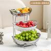 Plato de Frutas de Tres Niveles Bandeja de Exhibición para Alimentos, Dulces, Almacenamiento de Nueces, Centro de Mesa de Café Estante de Frutas Multicapa, Fruta Seca Plato de Frutas de Tres Niveles