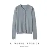 Suave y acogedor cárdigan de punto 100% cachemira, nuevo abrigo entallado de otoño e invierno con delicado ribete de encaje tejido a mano.