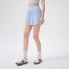 Falda Corta de Yoga Adelgazante de Verano Elástica de Cintura Alta con Forro, Antiexposición, Falda de Tenis con Bolsillo, Falda Plisada Casual para Exterior