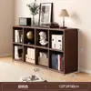 Pequeña estantería al lado del escritorio, estante de almacenamiento de pie, librero para sala de estar, gabinete de rejilla combinable libremente, gabinete bajo, gabinete misceláneo de pared