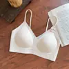 Nuevo sujetador sin costuras de cuello en V con espalda bonita para mujer, top tipo tubo push-up con copas totalmente fijas, sujetador fino invisible