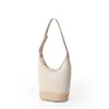 Bolsa de Lona Retro Japonesa y Coreana con Empalme RPET Bolso de Hombro Bolso Cubo de Lona Transfronterizo Fábrica Personalizada
