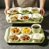 Vajilla de restaurante de comida rápida, juego de cuencos pequeños para platos, platos para servir de cafetería, cuencos de melamina para arroz al vapor de estilo chino para autoservicio comercial