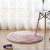 Alfombra redonda moderna de lana sintética blanca para dormitorio, de felpa, para decoración de ventanas y yoga