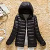 Abrigo Ligero Acolchado de Algodón con Capucha para Mujer, Estilo Coreano de Moda, Ajustado, Moda Femenina, Rebaja de Fin de Temporada
