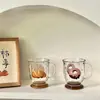 Vaso de Vidrio de Dibujos Animados para Uso en Casa, Vaso de Agua Alto y Elegante para Mujeres, Nuevo Modelo 2025 Taza para Jugo, Taza de Café y Té de Leche