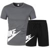 Pantalones cortos de manga corta de verano para hombre, camiseta holgada para entrenamiento de baloncesto, fitness y running, traje deportivo informal