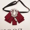 Péndulo de Diamante Original Corbata de Moño para Mujer, Cuello Floral Estilo Japonés, Camisa a Juego, Corbata de Moño, Accesorios de Boda, Broche Nuevo