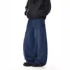 Jeans Holgados de Pierna Ancha de Diseño Desestructurado Vintage para Hombres y Mujeres, Estilo Americano Desgastado Sueltos de Pierna Recta de Largo Completo Casual de Moda