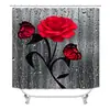 Cortina de ducha impermeable de poliéster con estampado digital de alta definición, superventas de comercio electrónico transfronterizo, para baño y hotel, suministro directo del fabricante