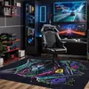 Tapete Cristal Veludo Estilo Americano para Salas de Jogos, Resistente a Manchas e Desgaste, Tapete Grande para Sofá de Sala de Estar - Importado da Amazon