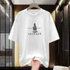Camiseta de Manga Corta Pesada Estilo Americano de Algodón Puro para Hombre, Cuello Redondo, Corte Holgado de Moda, Top Grueso de Algodón Completo de Media Manga, 260g