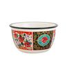 Tazón de Cerámica Creativo Edificio Gris Tazón de Arroz Doméstico Tazón Creativo Vintage de Flores para Bebida Sopa Tazón para Postre Merienda Juego de Vajilla