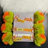 Llavero de Briqueta de Felpa Falsa de Moda, Juguete de Peluche Lindo y Original, Llavero Colgante de Bolso Amuleto de la Suerte