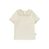 Conjunto para Niñas Wulibuyi: Camiseta de Punto de Manga Corta con Cuello de Encaje y Shorts Casuales de Verano, Tendencia de Camiseta Estilo Fresco