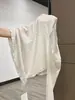 Camiseta básica de manga larga, transparente, color albaricoque otoñal, con escote en V para mujer, delgada, para cubrir del aire acondicionado, holgada, top de alta gama