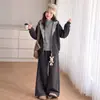 Conjunto de Traje Casual Engrosado de Invierno para Niñas Grandes Ropa Infantil Niñas Sudadera con Capucha Pantalones Casuales Ropa Deportiva Conjunto de Dos Piezas