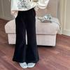 Calça Flare de Veludo Cotelê Retrô Aimobeibei para Meninas, Calça de Bebê, Moda Outono Estilo Coreano Slim Fit Longa