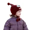 Gorro Infantil Invierno Rojo Festivo Año Nuevo Lana Bebé Lindo Estilo Coreano Engrosado Cálido Protección Orejas Gorro Moderno