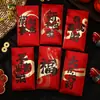 Año del Caballo Nuevo Papel Brillante Sobre Rojo Creativo Dibujo Animado Caballo Zodiaco Paquete Rojo Bolsa de Sobre Rojo de Año Nuevo con Logo Mayoreo