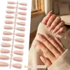 Europeu e Americano Popular Transfronteiriço Fosco Sólido Cor Gelo-Transparente Alto Padrão Trapezoidal Nail Art Unhas Usáveis Pontas de Unhas Postiças Acessórios