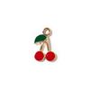 Colgante de gota de aceite de aleación de cereza tridimensional roja coreana, pendientes DIY, pulsera, accesorios de joyería para mujer, fabricantes al por mayor