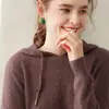 Sudadera con capucha de cachemir para mujer Baicaierong Otoño/Invierno 2026 Diseño versátil Tejido de lana