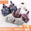 Conjunto de Lencería Sexy Floral Pequeño con Varilla Push-Up con Ajuste Reductor de Busto Sujetador Bc Exportación Transfronteriza