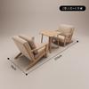 Conjunto de Muebles para Cafetería y Ocio con Sofás de Algodón y Lino, Combinación de Silla Sofá de Madera Maciza para Barra, Asientos Cómodos Tipo Booth para Mesas de Bar
