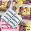 Forma de bolo macia de pata de gato, forma de cubo de gelo para suplemento alimentar de bebê, forma de bolo cozido no vapor para bebê de grau alimentício, ferramenta de silicone para assar