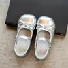 Zapatos de princesa para niñas, zapatos de piel para primavera y otoño, zapatos para niños con suelas suaves, zapatos negros para niñas, zapatos Mary Jane blancos para niñas pequeñas