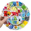 50 Peças de Adesivos Bfdi, Animação de Comédia, Batalha Transfronteiriça por Neverland, Decoração DIY à Prova d'Água, Adesivos para Caneca Térmica de Computador