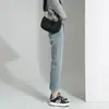 Jeans de Pierna Recta Cortos para Mujer Verano 2025 Moda Nueva Cintura Alta Adelgazantes Cortos Hombres Pantalones Tubo Estilo Francés
