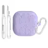 Adecuado para funda de auriculares Samsung Buds4, funda blanda Bluetooth con tallado de flor y hierba de silicona, funda protectora Samsungbuds4Pro