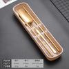 Conjunto de Talheres Portátil de Aço Inoxidável para Cintura Pequena Colher e Garfo Hashis Três Peças Talheres Japoneses Conjunto de Colher e Hashis para Estudante