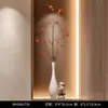 Jarrón decorativo esbelto para paisajismo de entrada, arreglo floral en forma de F para mueble de TV de sala de estar, nueva decoración para el hogar para inauguración de casa