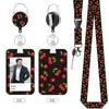 Funda protectora para gafete de control de acceso de empleado, resistente al desgaste, anticaída, portatarjetas anti-pérdida con cordón para tarjetas de estudiante del campus