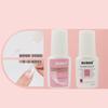 Pegamento para uñas transfronterizo rosa de 7 g con pincel, pegamento taiwanés, adhesivo para joyas de diamantes, secado rápido, duradero, para uñas.