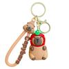 Chaveiro de capabala capivara com desenho animado criativo, boneco fofo para meninos e meninas, pingente de bolsa, pequeno presente por atacado