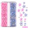 Transmissão ao Vivo Transfronteiriça Macaron Resina Tridimensional Flor de Cinco Pétalas Mista Atacado Amazon Manicure com Efeito de Mudança de Cor Microesferas de Aço Atacado