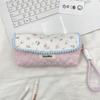 5412 Estuche coreano floral para lápices, bolsa de almacenamiento, de alto valor, estilo ins, gran capacidad, caja de papelería para estudiantes, multifunción