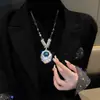 Elegante y Lujosa Cadena Larga para Suéter con Colgante para Mujer, Accesorio de Ropa con Colgante Sencillo, Joyería de Aleación con Diseño de Cielo Estrellado