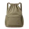 Mochila de cordón de gran capacidad, simple, auténtica, a la moda, estilo coreano, hecha a medida, para mujeres, deportes al aire libre, viajes, Mochila de cordón