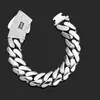 Pulseras Personalizadas para Hombre Hip-Hop Europeo y Americano Cadena Cubana Brillante de Oro de 14K Tendencia Versátil Joyería Transfronteriza Accesorios Más Vendidos
