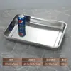 Forma Quadrada Retangular de Aço Inoxidável Extra Grande 100*65 Bandeja para Arroz Cozido no Vapor Bandeja para Churrasco Bandeja para Peixe Assado Bandeja para Uso Comercial em Banquetes