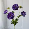 Peonía Artificial con 6 Cabezas, Flores de Peonía Falsas para Boda, Hogar, Decoración de Escena de Hotel, Flores Artificiales al por Mayor Transfronterizo