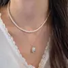 Diseño Único de Nicho, Collar de Zirconia de Lujo Ligero, Femenino, de Alta Gama, Cadena Sencilla para Clavícula, Versátil para que las Mujeres lo Usen